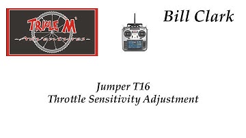 Jumper T16 Throttle Sensitivity Adjustment
