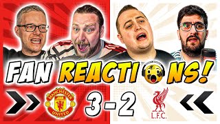 Man United &amp; Liverpool Fans Reactions to Man United 3-2 Liverpool | Premier League Fan Reactions