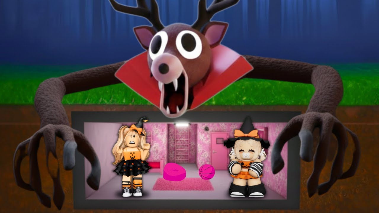 CRIEI UM BUNKER ROSA PARA SOBREVIVER A NOITE - ROBLOX