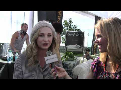 Candice Accola at the 68th Annual Golden Globes Awards Give Back Hollywood Giving Lounge