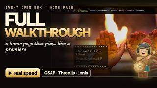 Full Walkthrough: An Event Website That Plays Like a Premiere with 3D animations