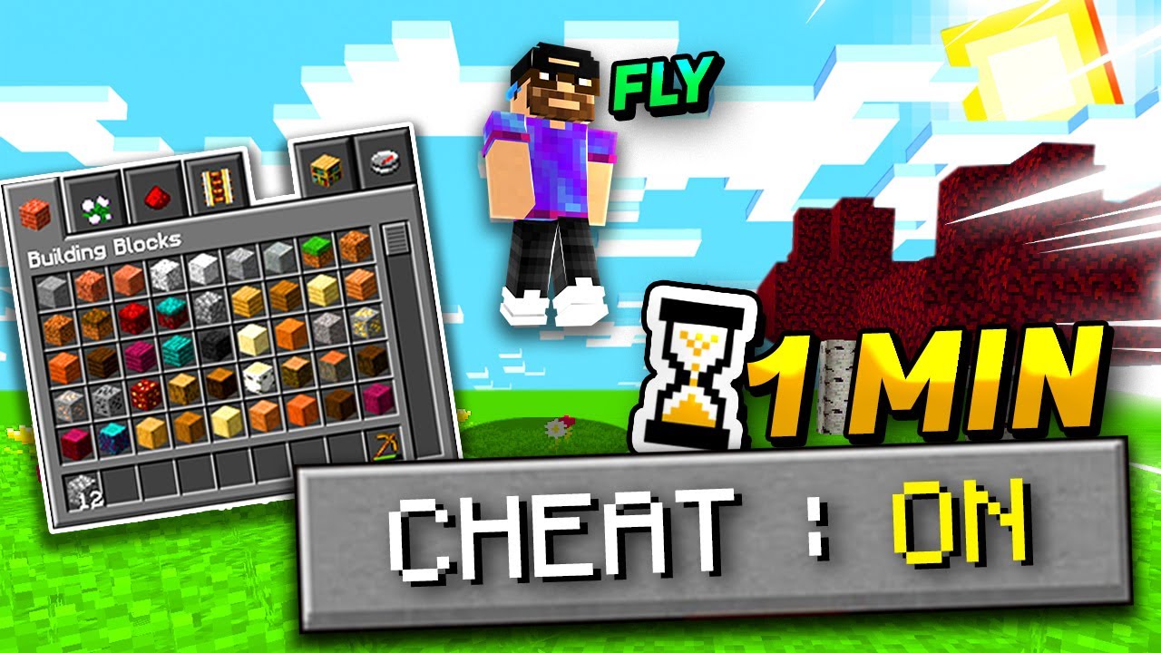 Minecraft MAIS un cheat s'active toutes les minutes ! - YouTube