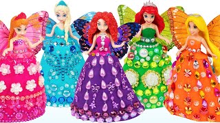 Diy Amazing Sparkle Butterfly Dresses Out Of Clay For Princess Mini Dolls