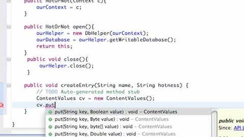 Android Application Development   117   Inserting Data into SQLite Database