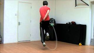 Backward EB method 1 jump rope trick slow motion