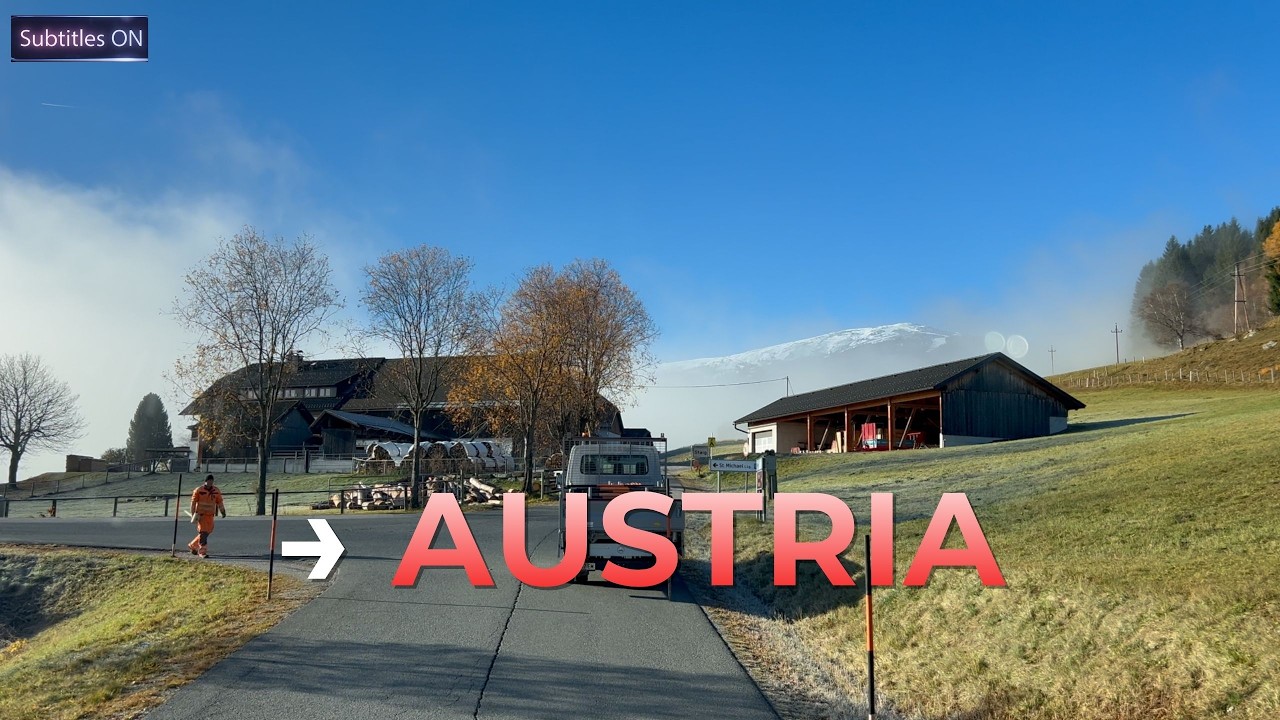 Austria 4K Scenic Drive | Fog, Snowy Alps & Sleeping Villages on Alpine Roads