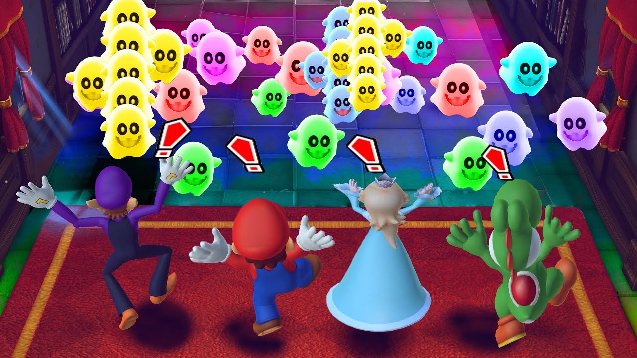 Colletion Mario Party 10 Coin Challenge Mario vs Waluigi vs Rosalina vs Yoshi
