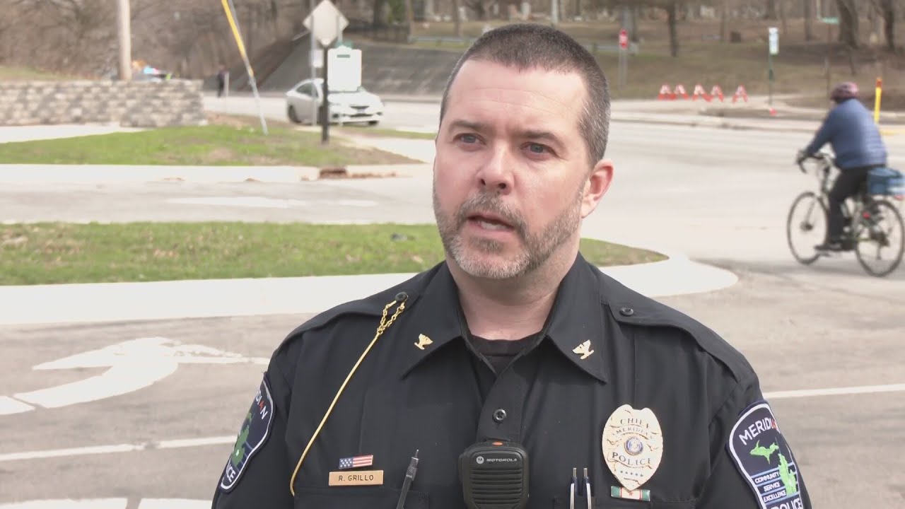 Meridian Twp. Police discuss hit and run on Grand River