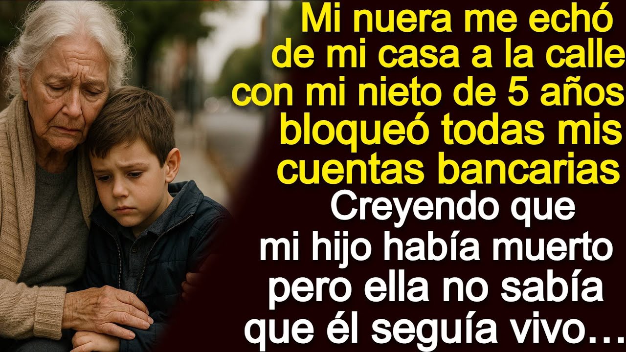 Mi nuera me echó a la calle con mi nieto de 5 años, creyendo que mi hijo murió, pero él seguía vivo…