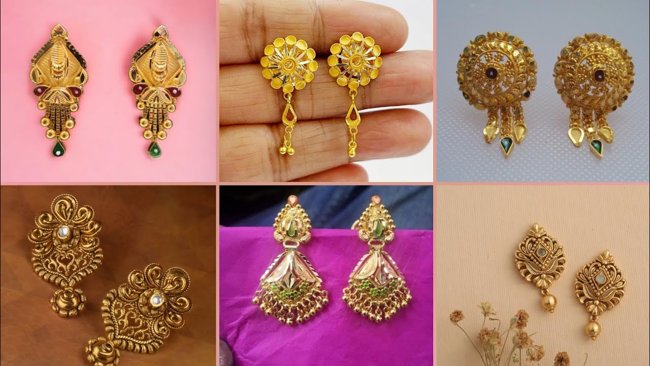 55 Beautiful Gold jhumka earring designs || Tips on Jhumka shopping | Gold  jewelry earrings, Gold earrings designs, Gold jhumka earrings