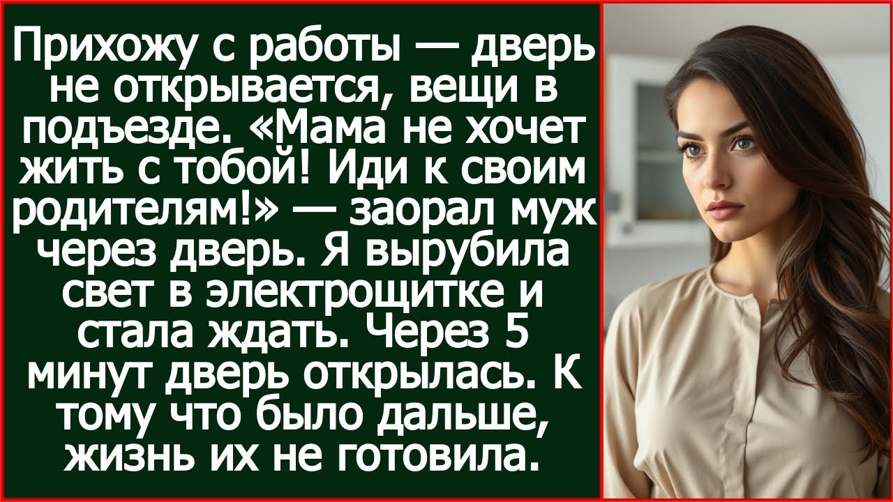 Прихожу с работы в свою квартиру — дверь не открывается. «Мама не хочет жить с тобой!» — заорал муж