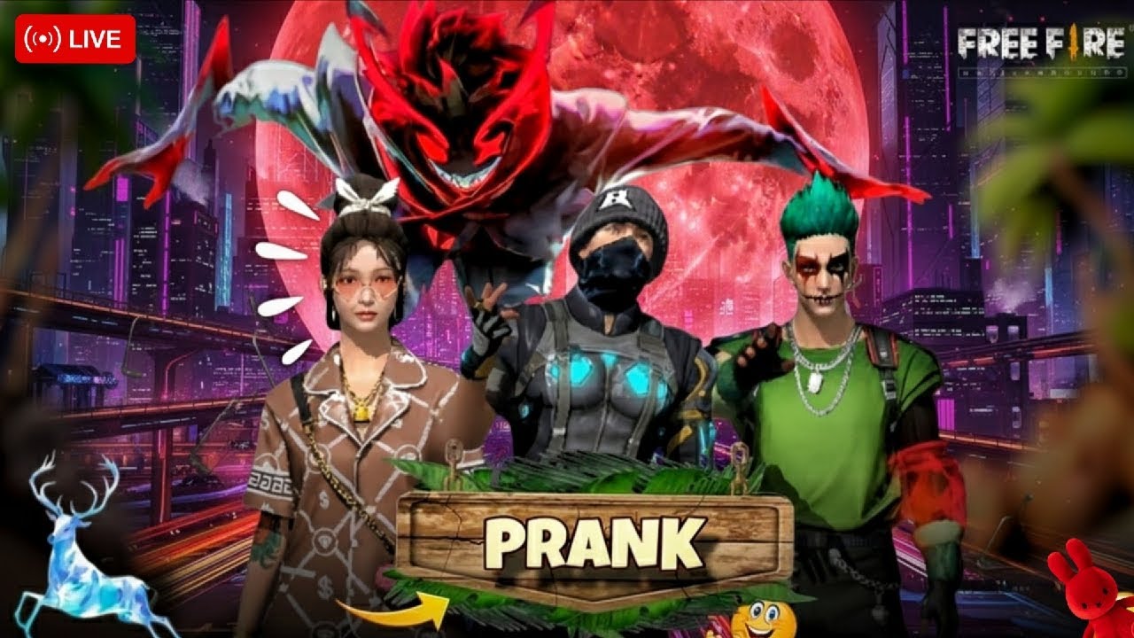 FREE FIRE LIVE 🔴 IN COMEDY 🤣 SCENES AND FUNNY 😅 PRANK 