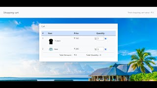 Create online shopping cart using HTML,CSS,Javascript and Bootstrap 5