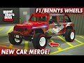 Easy f1bennys wheels on any car in gta 5 online  car to car merge glitch all consoles