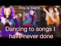 Trying Just Dance choreos for the first time