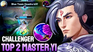 WILD RIFT MASTER YI QUADRAKILL - TOP 2 MASTER YI GAMEPLAY - CHALLENGER RANKED