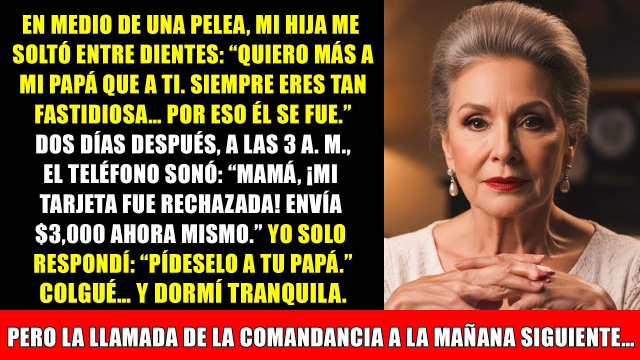 A las 3 a.m, mi hija gritó “Rechazaron mi tarjeta—envía dinero ya o… atente ”