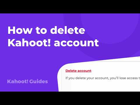 How to delete a Kahoot! account