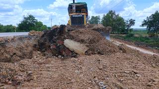 Amazing Project! Skilled Road Expansion Operation Smooth Grading And Compaction Process