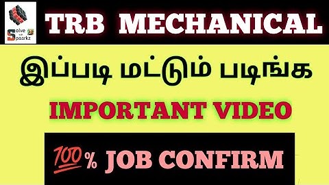 TRB POLYTECHNIC MECHANICAL ENGINEERING PREPARATION | THERMODYNAMICS| TRB POLYTECHNIC NEWS TODAY 2023