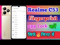 realme c53 fingerprint app lock, realme c53 app lock setting