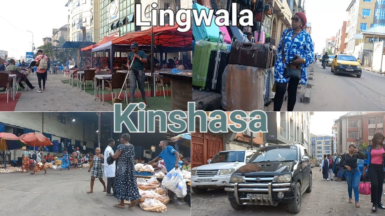 Marcher dans les rues de Kinshasa 🇨🇩 dans commune de LINGWALA et C/Kinshasa