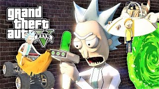 Rick and Morty GTA 5 MODS SpaceShip and Banana Tour Ricks Portal Garage