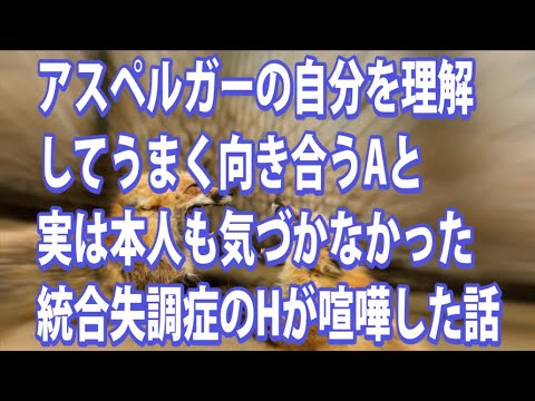 アスペ 統失 アスペルガーの自分を理解してうまく向き合うaと実は本人も気づかなかった統合失調症のhが喧嘩した話 2ちゃんねる 5ちゃんねる Youtube