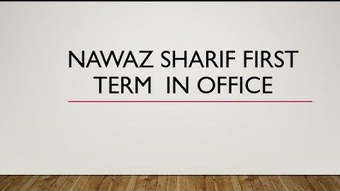 Class: 10th Topic: Nawaz Sharif