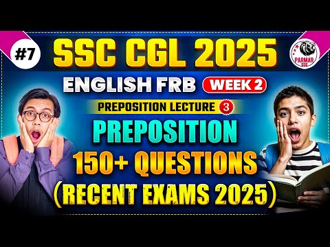 TOP 150 FIXED PREPOSITION |  ENGLISH FRB | LEC-3 | FOR SSC EXAMS 2025  | PARMAR SSC