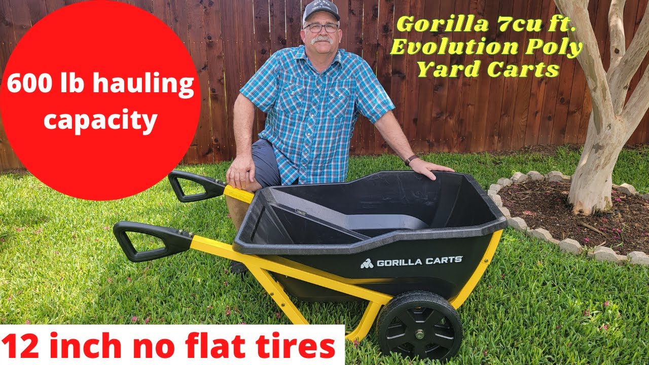 Gorilla Carts 600 Pound Capacity Heavy Duty Poly Yard Dump Utility