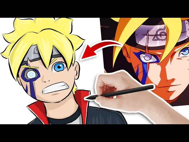 DESENHO DE ANIME FÁCIL E RÁPIDO 🧿 BORUTO COM JOGAN 