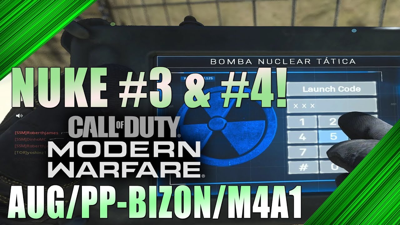 Call of Duty Modern Warfare (2019) | Nuke #3 & #4 (AUG, PP-BIZON & M4A1 ...