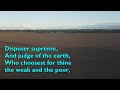 Disposer Supreme and Judge of the Earth (Tune: Old 104th - 5vv)