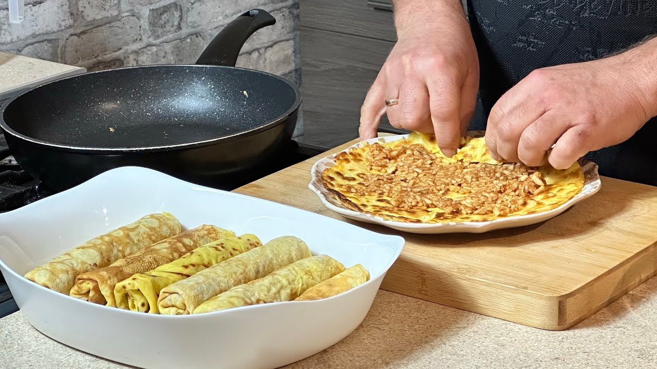 Naleśniki delikatne zapiekane w piekarniku w budyniowym sosie 