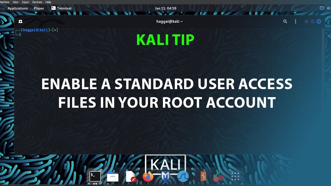 KALI TIP: Enable a standard user access files in a root user account