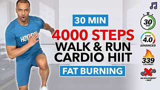 4000 Steps at Home Walking & Running Workout to Burn Fat | No Repeat, All Standing HIIT Cardio