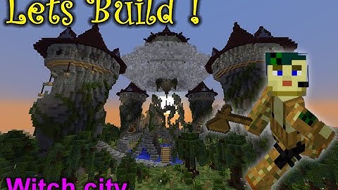 Epic Minecraft speed build: Witch City - faction spawn & shop
