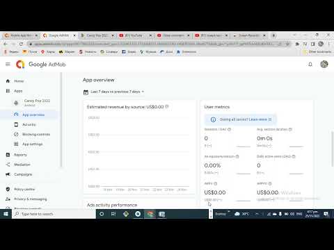 Admop App requires Review, Add app to Admob to start showing Ads.
