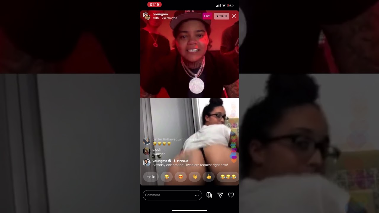 Download Young M.A Twerking Live On Instagram