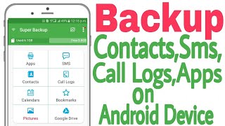 How to take backup of sms/call log/apps/contacts on android Phone in Urdu/Hindi screenshot 3