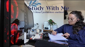 5 Hours Study With Me| Background: no music| Break 10 min, reading, nature sounds, study with Sally