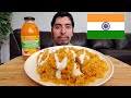 INDIAN FOOD CHICKEN BIRYANI HOMEMADE WITH MANGO CARROT DRINK EATING SHOW MUKBANG 먹방