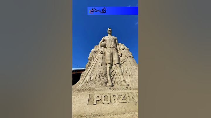Kristaps Porzings Sculpture Latvian NBA Player in Jelgava, Latvia
