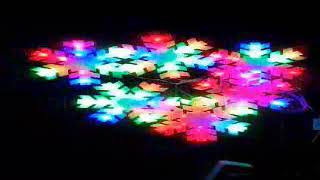 LED Гирлянда снежинки белые светодиодные новогодние