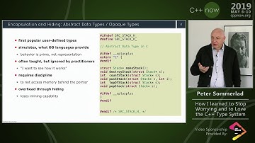 C++Now 2019: Peter Sommerlad “How I learned to Stop Worrying and Love the C++ Type System”