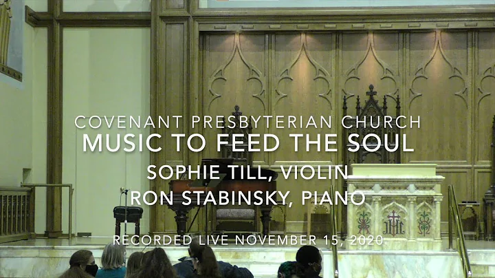"Music to Feed Your Soul" - Sophie Till and Ron Stabinsky Live!