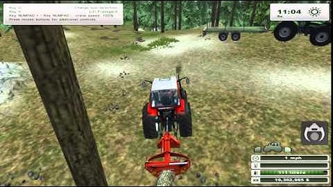 Farming Simulator 2013 How to transport a wood at trailer | The Alps | Forest Mod