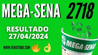 🍀 Resultado Mega-Sena 27/04, resultado da mega-sena de hoje concurso 2718