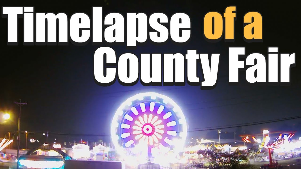 Timelapse of a County Fair includes a Storm and Lightening